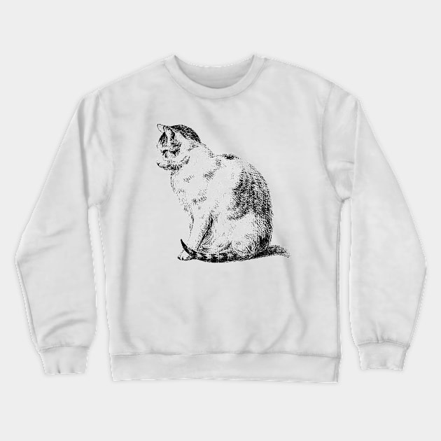 Sitting Cat Crewneck Sweatshirt by Allbestshirts